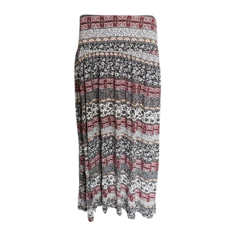 Womens Earthbound Trading Company Boho Slit Leg Pull-On Skirt - Sz S